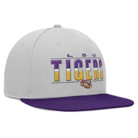 Men's Top of the World Gray LSU Tigers Hudson Snapback Hat