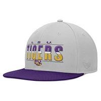 Casquette Snapback Top of the World gris LSU Tigers Hudson pour hommes