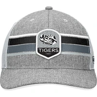 Casquette ajustable LSU Tigers Essential Trucker Top of the World pour homme, gris chiné