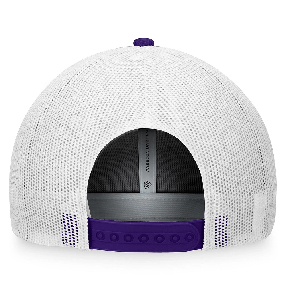 Casquette ajustable Top of the World LSU Tigers Daybreak Foam Trucker pour homme violet/doré