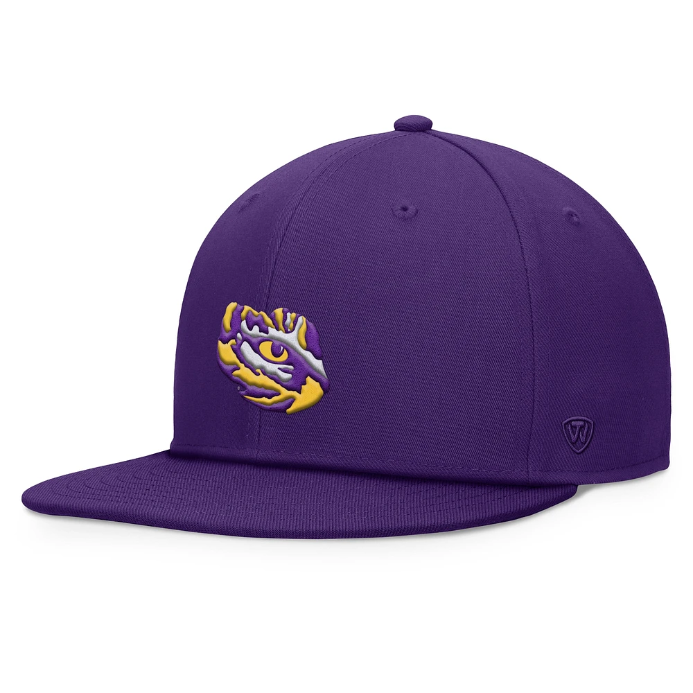 Men's Top of the World Purple LSU Tigers Fundamental Snapback Hat