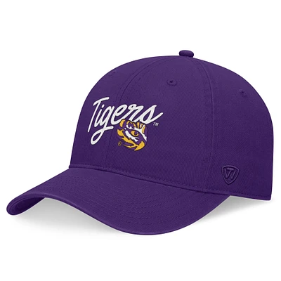 Casquette ajustable LSU Tigers Heritage CeeCee pour homme Top of the World Purple