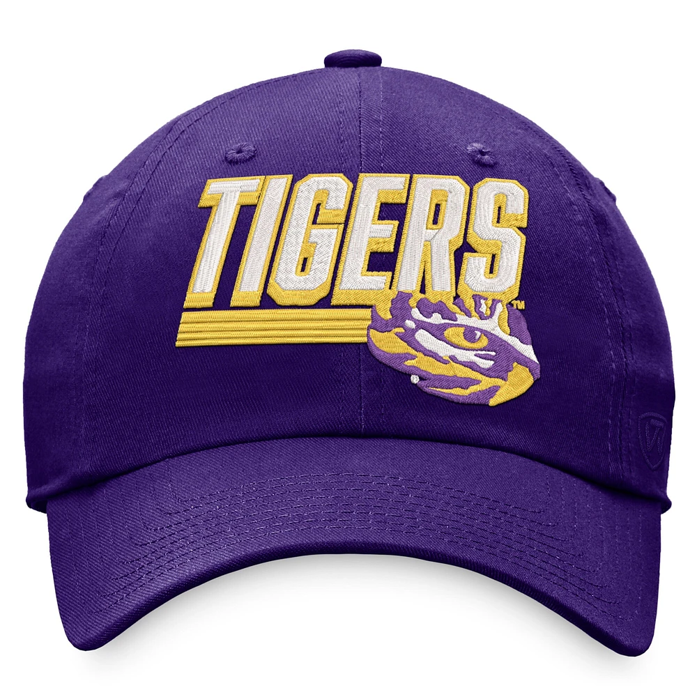 Casquette ajustable Top of the World LSU Tigers Slice pour homme