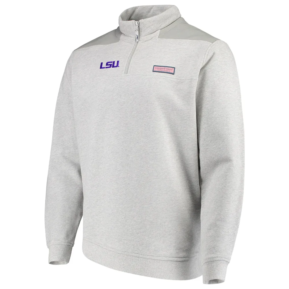 Lids LSU Tigers Vineyard Vines Shep Shirt Quarter-Zip Pullover Sweatshirt -  Heather Gray