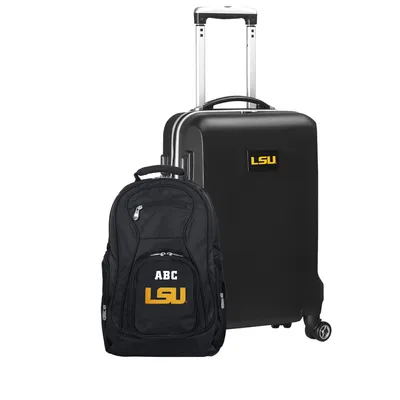 LSU Tigers MOJO Personalized Deluxe 2-Piece Backpack & Carry-On Set