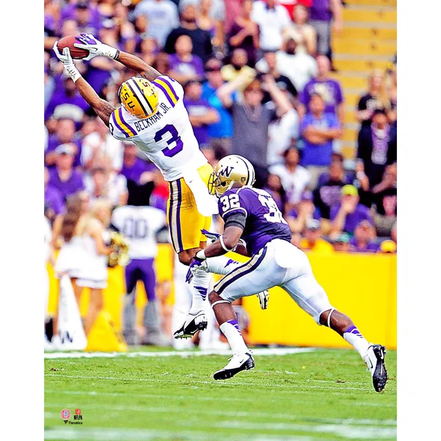 Odell Beckham Jr LSU Tigers Unsigned Horizontal Falling Catch