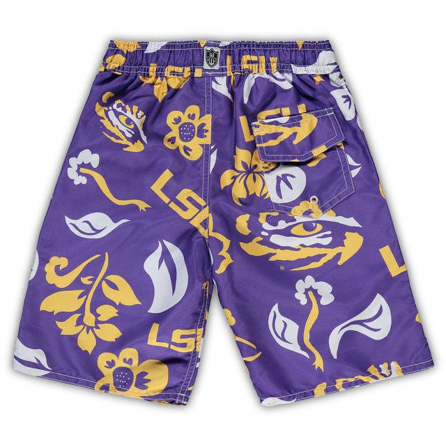 Préscolaire Wes & Willy Violet LSU Tigers Floral Volley Swim Shorts