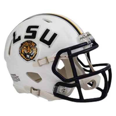 Fanatics Authentic Riddell LSU Tigers White Revolution Speed Mini Helmet