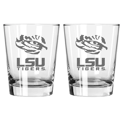 The Memory Company LSU Tigres 2-Pack 15oz. Ensemble de verres à l'ancienne double