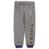 Toddler Colosseum Purple/Heathered Gray LSU Tigers Poppies Hoodie and Sweatpants Set