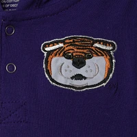 Ensemble pour tout-petit Colosseum violet/gris chiné LSU Tigers Poppies à capuche et pantalons de survêtement