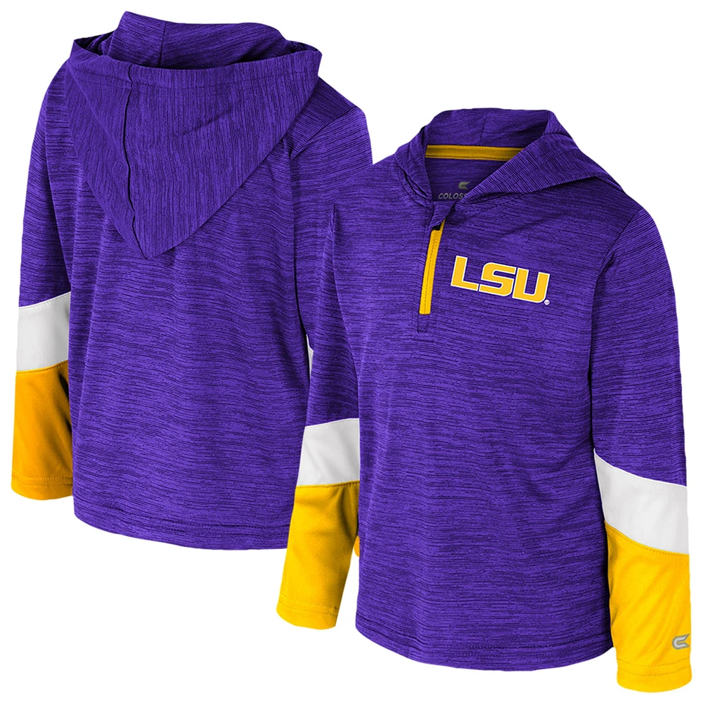 Coupe-vent zippé quart de tour LSU Tigers Rylos violet pour tout-petits Colosseum