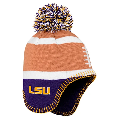 Bonnet en tricot marron avec pompon pour tout-petits Fanatics LSU Tigers