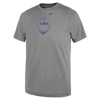 T-shirt de performance football Nike gris pour tout-petits LSU Tigers Legend