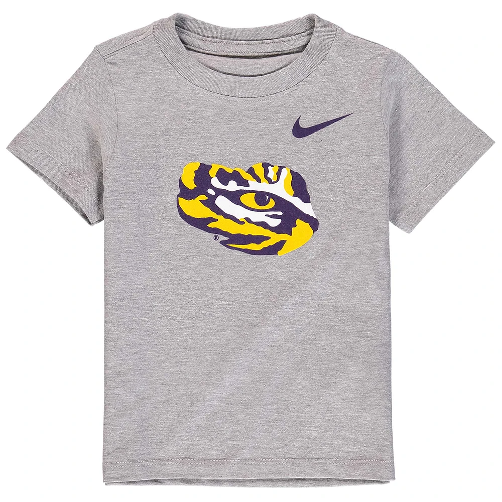 Toddler Nike Heathered Gray LSU Tigers Logo T-Shirt
