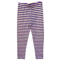 Ensemble haut à manches longues et leggings rayés tri-blend pour tout-petits Wes & Willy LSU Tigers