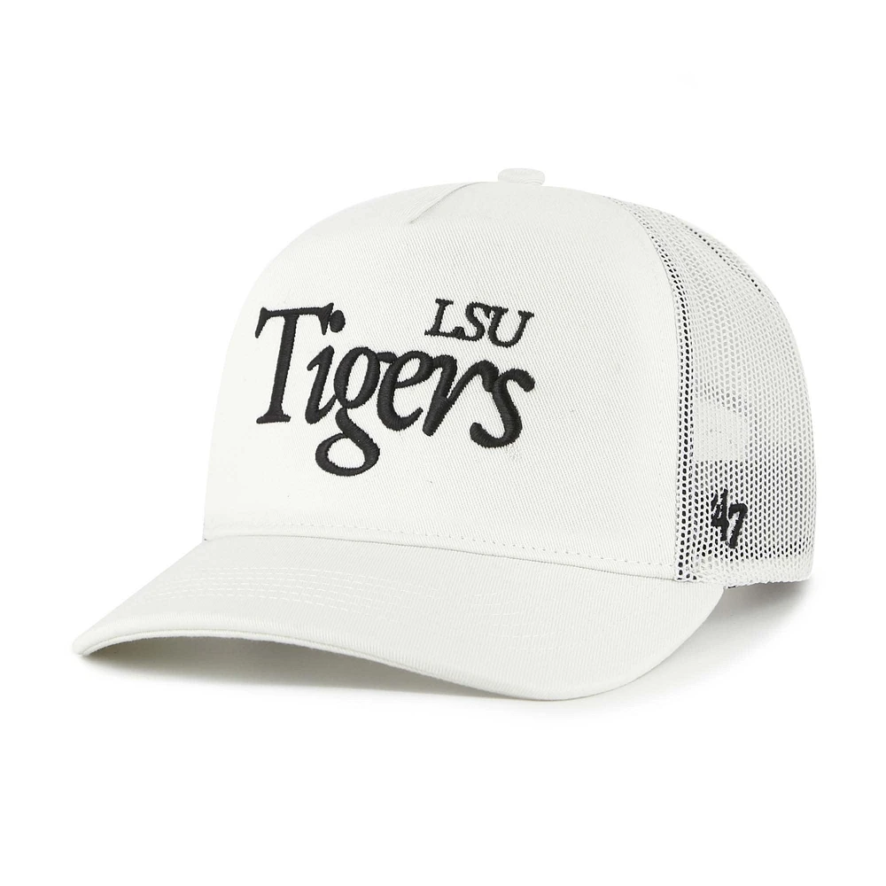 Casquette de camionneur ajustable unisexe '47 Cream LSU Tigers Foundation Script
