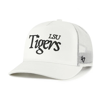 Casquette de camionneur ajustable unisexe '47 Cream LSU Tigers Foundation Script