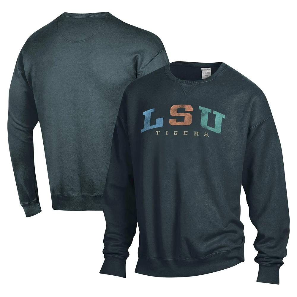 Unisex ComfortWash Gray LSU Tigers Oversized Pullover Sweatshirt