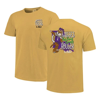 Unisex  Gold LSU Tigers Mardi Gras Hyper Local Comfort Colors T-Shirt