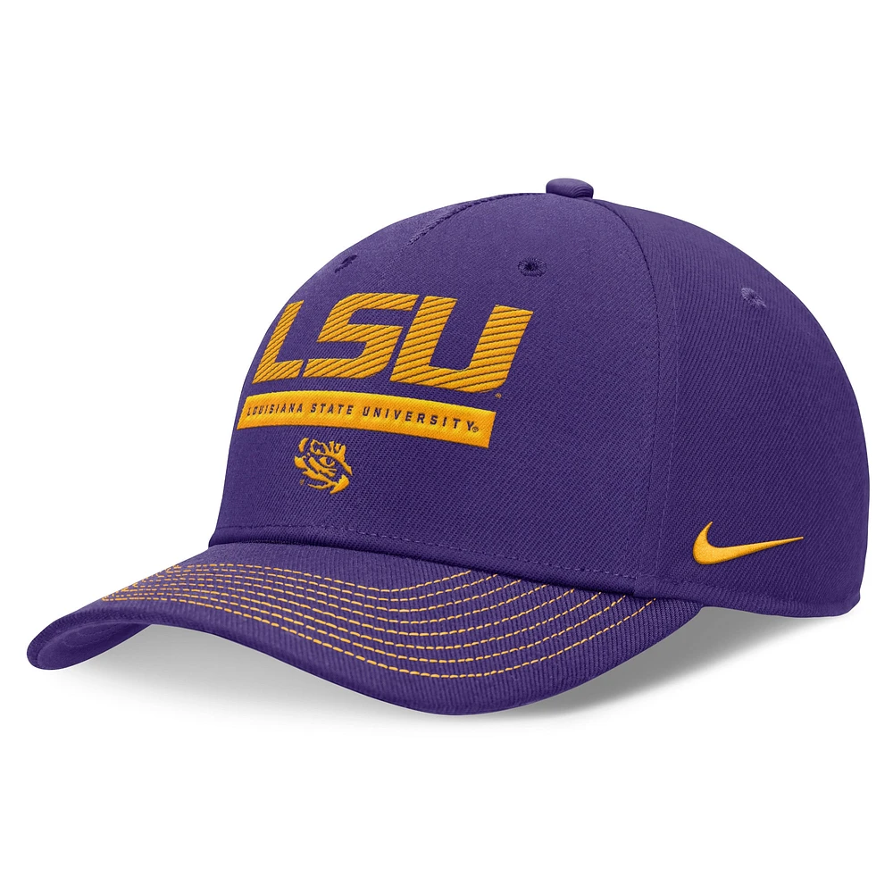 Casquette réglable unisexe Nike violet LSU Tigers 2024 Sideline Rise