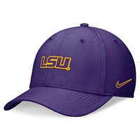 Unisex Nike Purple LSU Tigers 2024 Sideline Rise Swoosh Flex Hat