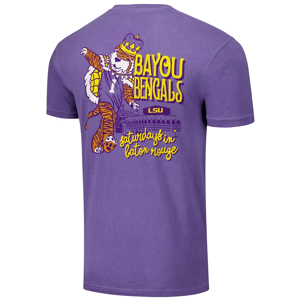 Unisex Purple LSU Tigers Hyper Local Mardi Mascot T-Shirt