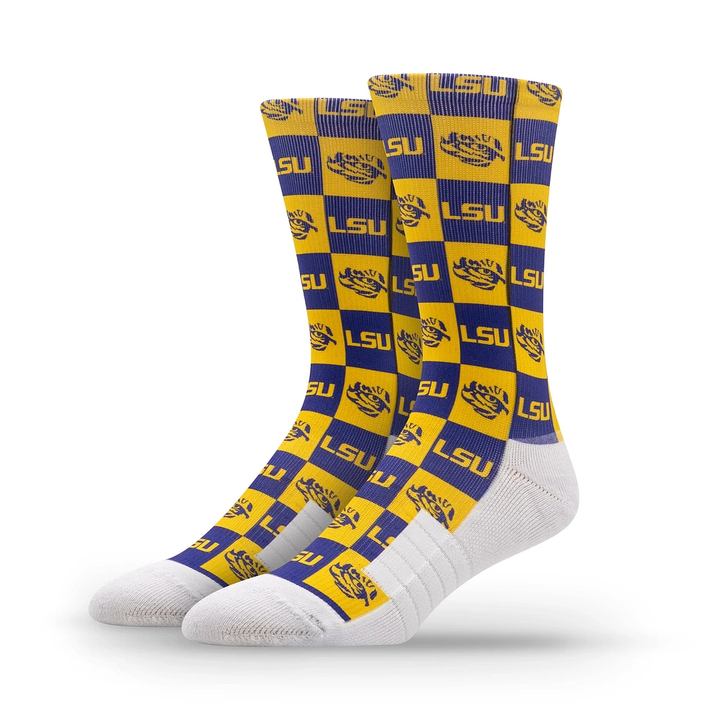 Unisex Strideline LSU Tigers Premium 70's Bedding Crew Socks