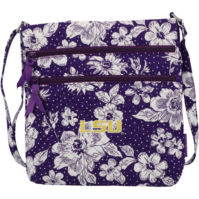 Vera Bradley LSU Tigers Rain Garden Sac à bandoulière hipster triple zip