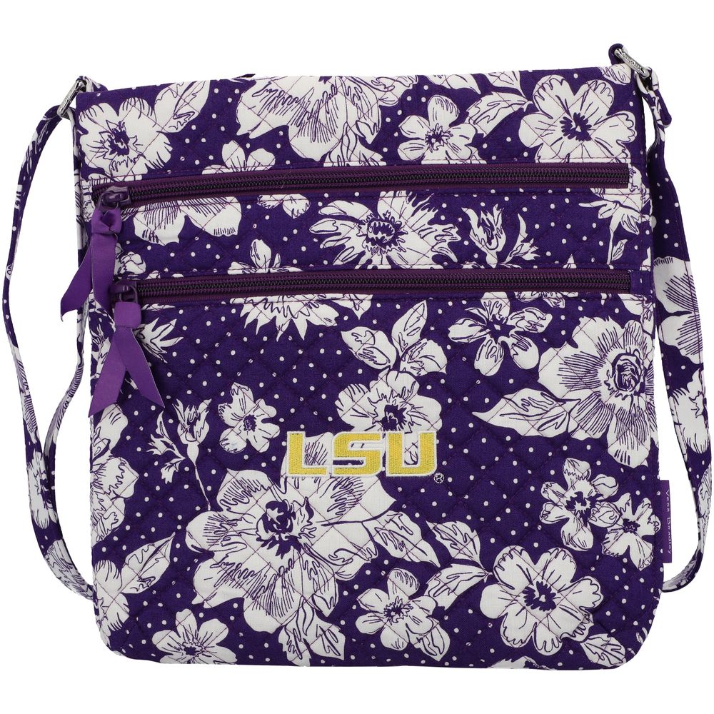 Vera Bradley LSU Tigers Rain Garden Triple-Zip Hipster Crossbody Bag