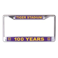 Cadre de plaque d'immatriculation en métal WinCraft LSU Tigers 100 ans Tiger Stadium