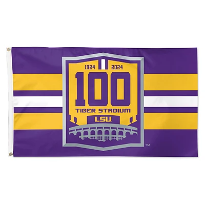 WinCraft LSU Tigers 3' x 5' 100 Year Tigers Stadium 1-Sided Deluxe Flag