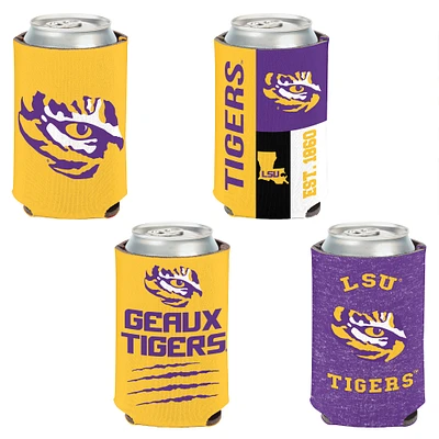 WinCraft LSU Tigers 4-Pack 12oz. Can Cooler Set