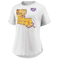 Women's Fanatics  White LSU Tigers True Classics Hometown T-Shirt