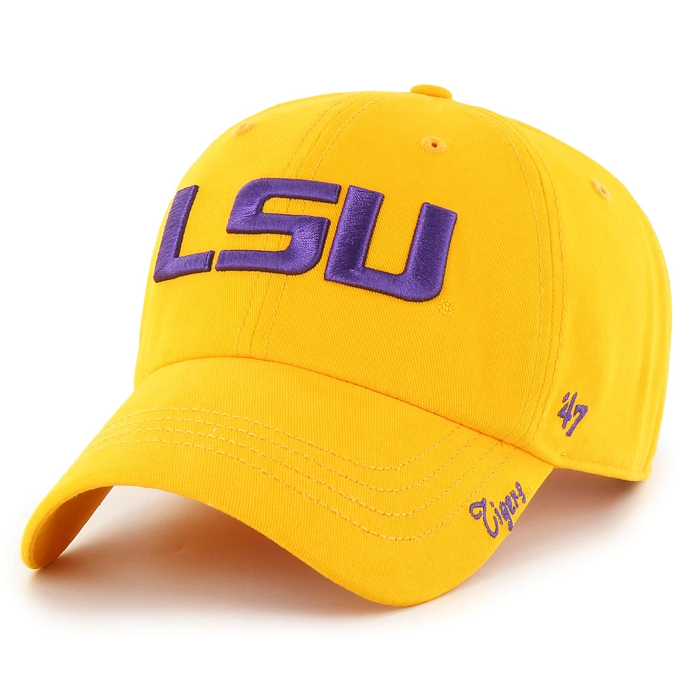 Casquette réglable '47 Gold LSU Tigers Miata Clean Up pour femmes