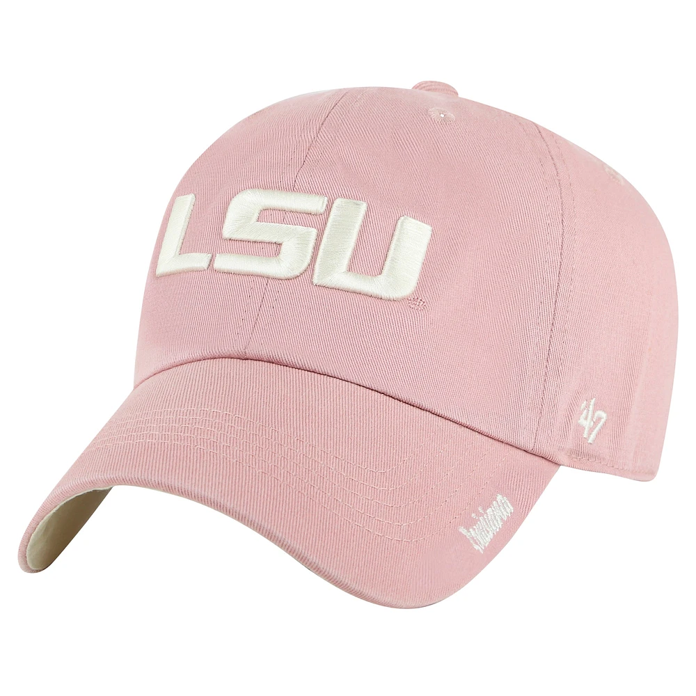 Casquette ajustable Dusty Miata Clean Up rose clair pour femme LSU Tigers '47