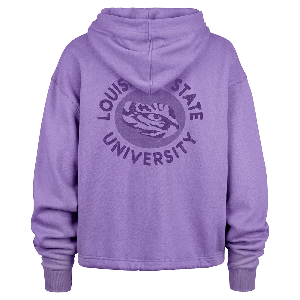 Women's '47  Purple LSU Tigers Luminance Dot Venice Pullover Hoodie