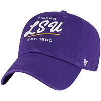 Casquette réglable '47 Purple LSU Tigers Sidney Clean Up pour femmes