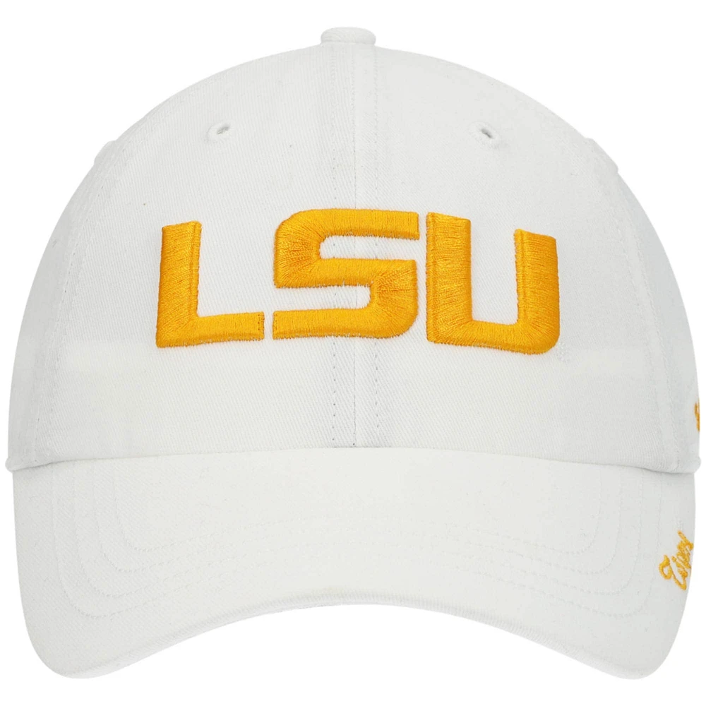 Casquette ajustable avec logo LSU Tigers Miata Clean Up '47 blanc pour femmes