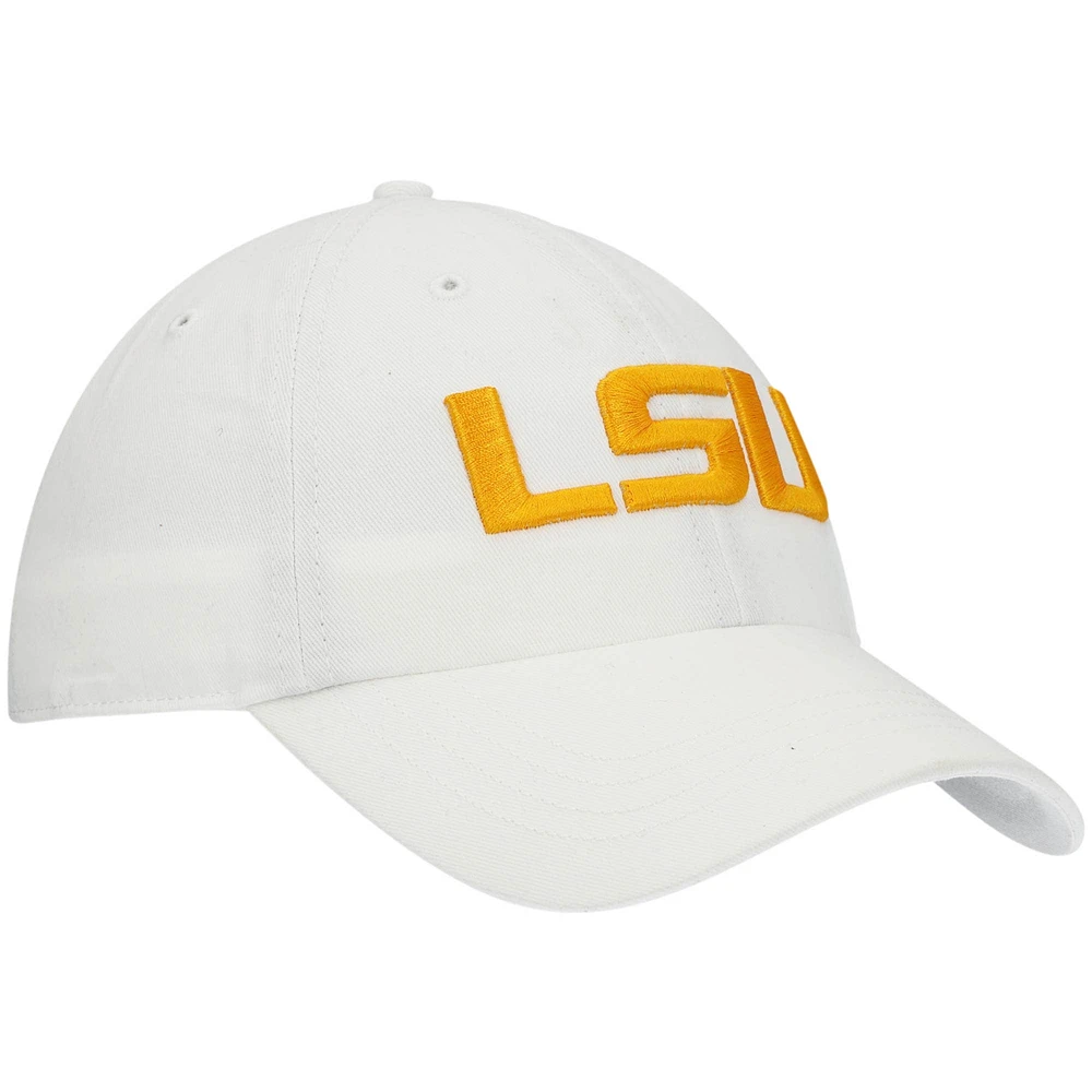 Casquette ajustable avec logo LSU Tigers Miata Clean Up '47 blanc pour femmes