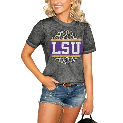 LSU Tigers Women's Scoop & Score Boyfriend T-Shirt - Charcoal