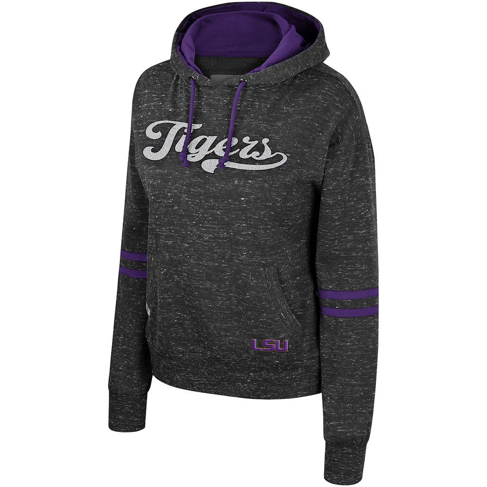 Sweat à capuche Colosseum Charcoal LSU Tigers Catherine Speckle pour femmes