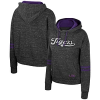 Sweat à capuche Colosseum Charcoal LSU Tigers Catherine Speckle pour femmes