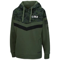 Women's Colosseum Olive/Camo LSU Tigers OHT Military Appreciation Extraction Chevron Pullover Hoodie