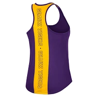 Women's Colosseum Purple LSU Tigers 10 Days Racerback Scoop Neck Tank Top
