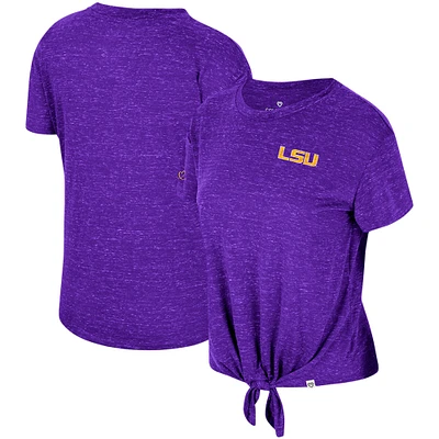 T-shirt noué sur le devant des finalistes LSU Tigers du Colosseum violet pour femmes