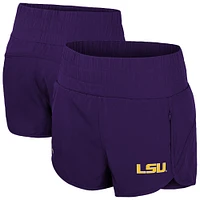 Short taille haute à smocks Stop By violet Colosseum pour femme des LSU Tigers