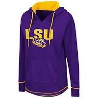 Women's Colosseum Purple LSU Tigers Tunic Pullover Hoodie