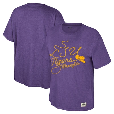 T-shirt surdimensionné Colosseum x Wrangler violet LSU Tigers Lasso pour femmes