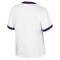 Women's Colosseum x Wrangler White LSU Tigers Freehand Ringer T-Shirt